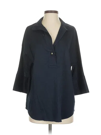 Pre-owned Tuckernuck 3/4 Sleeve Button Down Shirt In Blue