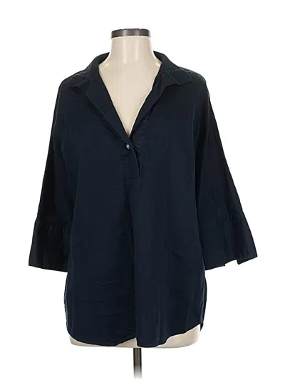 Pre-owned Tuckernuck 3/4 Sleeve Button Down Shirt In Blue