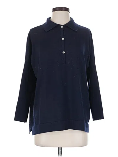 Pre-owned Tuckernuck 3/4 Sleeve Button Down Shirt In Blue