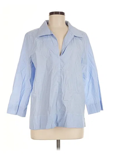 Pre-owned Tuckernuck 3/4 Sleeve Button Down Shirt In Blue