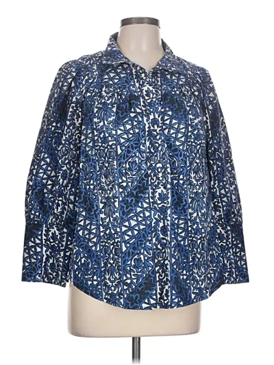 Pre-owned Tuckernuck 3/4 Sleeve Button Down Shirt In Blue