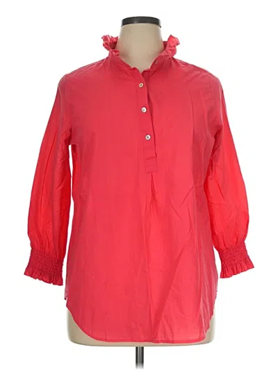 Pre-owned Tuckernuck 3/4 Sleeve Button Down Shirt In Red