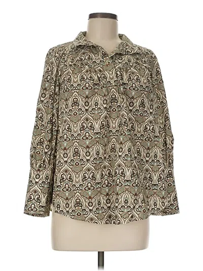 Pre-owned Tuckernuck 3/4 Sleeve Button Down Shirt In Tan