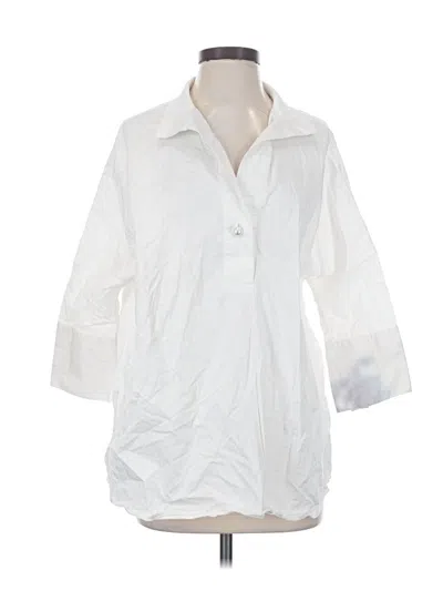 Pre-owned Tuckernuck 3/4 Sleeve Button Down Shirt In White
