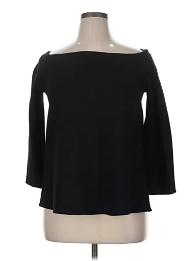 Pre-owned Tuckernuck 3/4 Sleeve Top Black Boatneck Tops