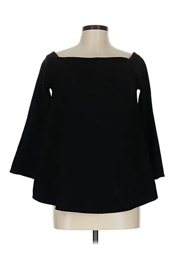 Pre-owned Tuckernuck 3/4 Sleeve Top Black Off The Shoulder Neckline Tops