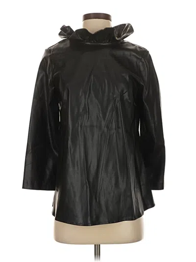 Pre-owned Tuckernuck 3/4 Sleeve Top Black Turtleneck Tops
