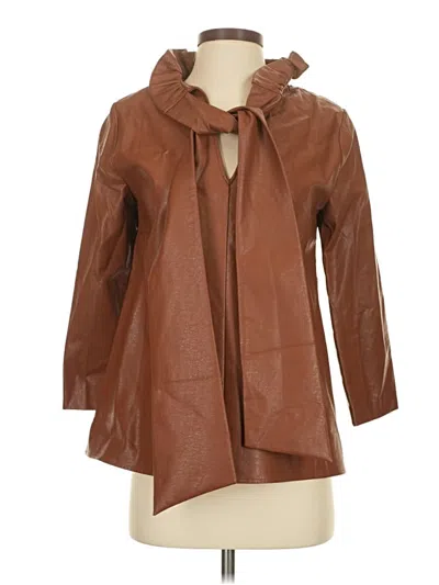 Pre-owned Tuckernuck 3/4 Sleeve Top Brown Cowl Neck Tops