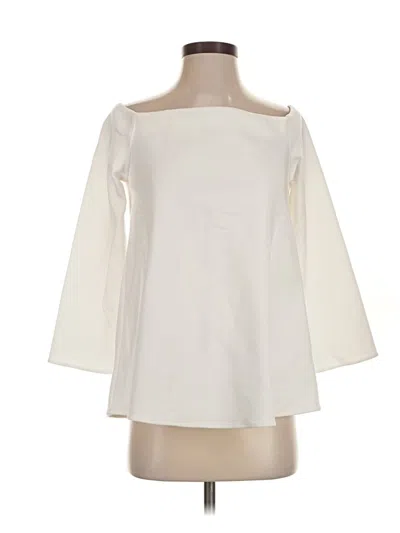 Pre-owned Tuckernuck 3/4 Sleeve Top Ivory Boatneck Tops