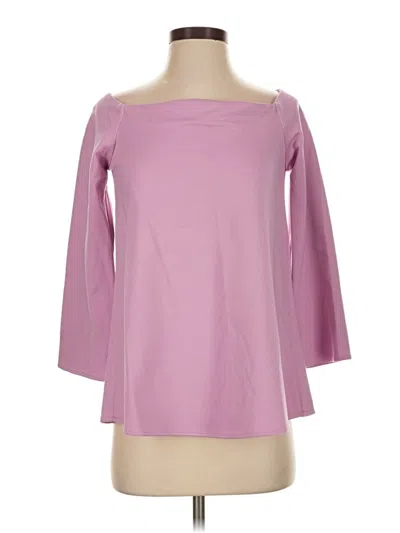 Pre-owned Tuckernuck 3/4 Sleeve Top Pink Boatneck Tops