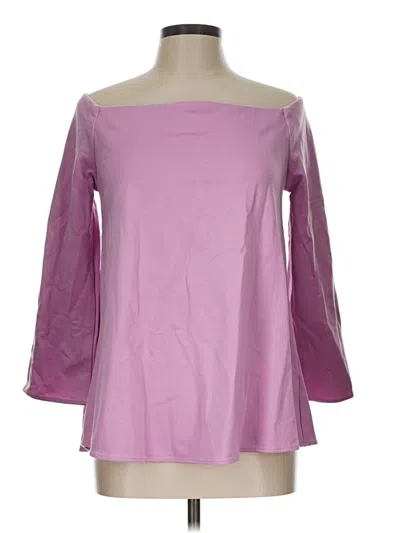 Pre-owned Tuckernuck 3/4 Sleeve Top Purple Boatneck Tops