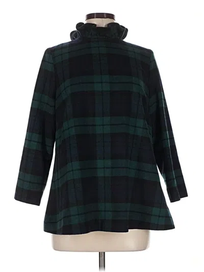 Pre-owned Tuckernuck 3/4 Sleeve Top Teal Turtleneck Tops