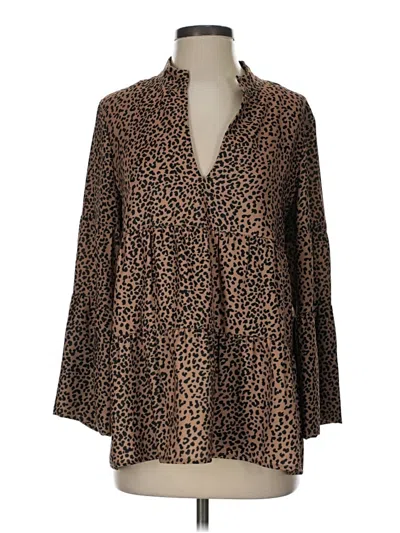 Pre-owned Tuckernuck 3/4 Sleeve T-shirt In Brown
