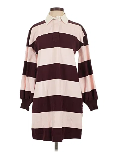 Pre-owned Tuckernuck Casual Dress In Burgundy