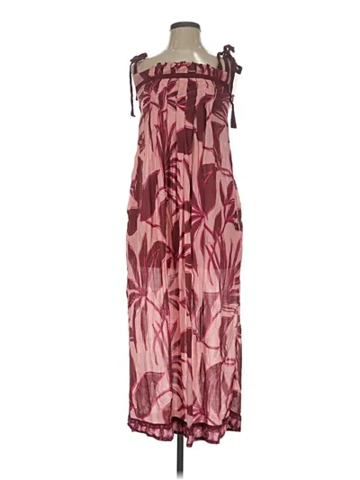 Pre-owned Tuckernuck Casual Dress In Burgundy