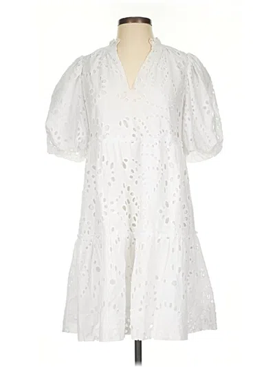 Pre-owned Tuckernuck Casual Dress In White