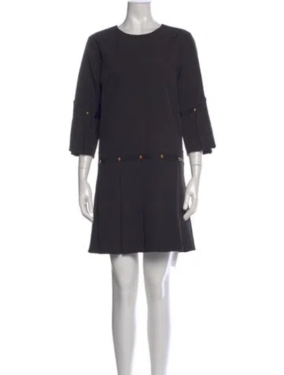 Pre-owned Tuckernuck Crew Neck Mini Dress In Gray
