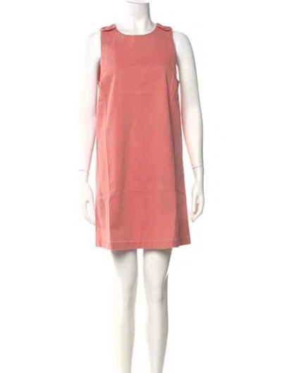 Pre-owned Tuckernuck Crew Neck Mini Dress In Pink