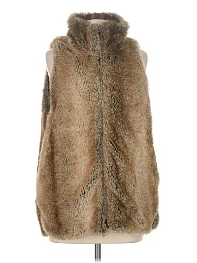 Pre-owned Tuckernuck Faux Fur Vest In Brown