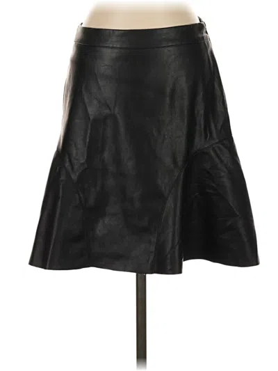 Pre-owned Tuckernuck Faux Leather Skirt In Black