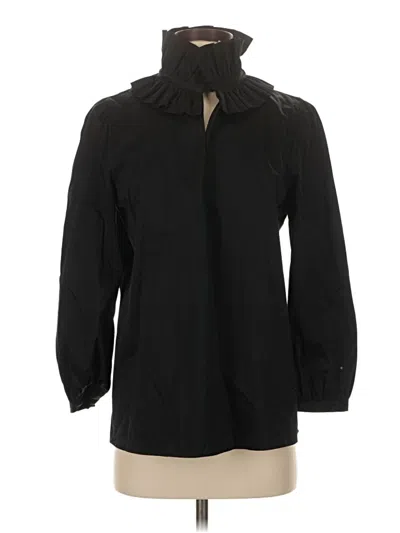 Pre-owned Tuckernuck Long Sleeve Blouse In Black