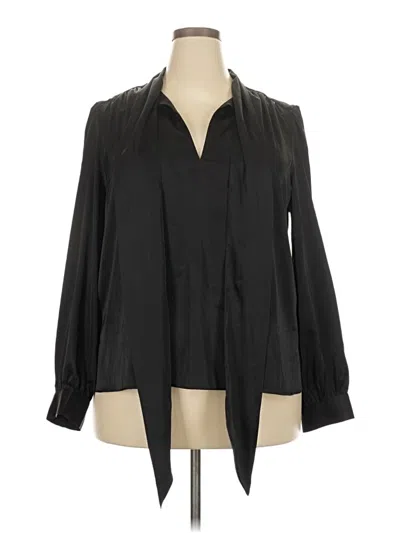 Pre-owned Tuckernuck Long Sleeve Blouse In Black