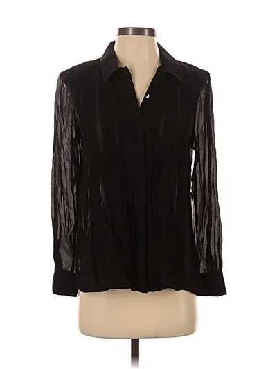 Pre-owned Tuckernuck Long Sleeve Blouse In Black