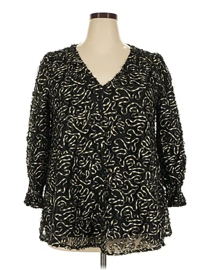 Pre-owned Tuckernuck Long Sleeve Blouse In Black