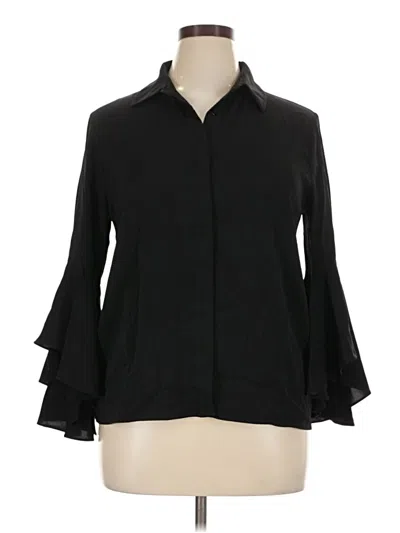 Pre-owned Tuckernuck Long Sleeve Blouse In Black
