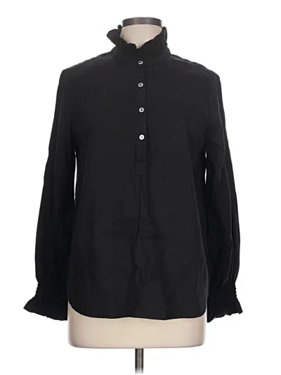 Pre-owned Tuckernuck Long Sleeve Blouse In Black