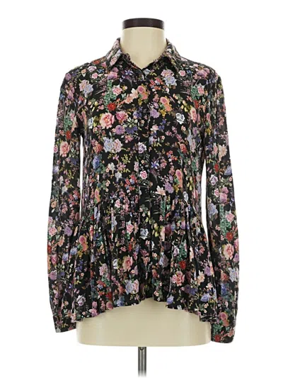Pre-owned Tuckernuck Long Sleeve Blouse In Black
