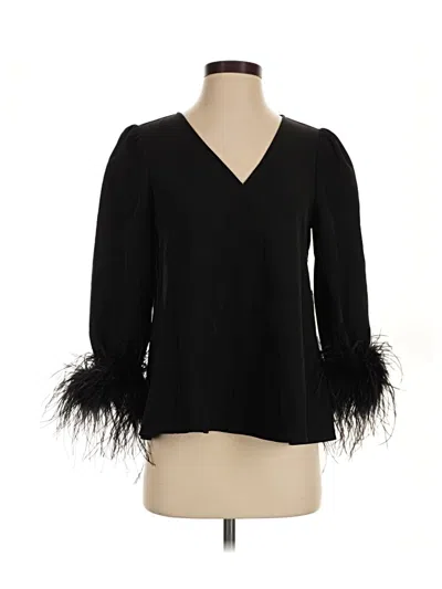 Pre-owned Tuckernuck Long Sleeve Blouse In Black