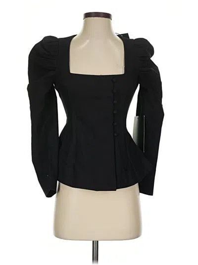 Pre-owned Tuckernuck Long Sleeve Blouse In Black