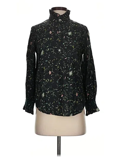 Pre-owned Tuckernuck Long Sleeve Blouse In Black