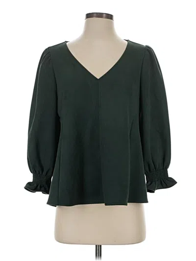 Pre-owned Tuckernuck Long Sleeve Blouse In Green
