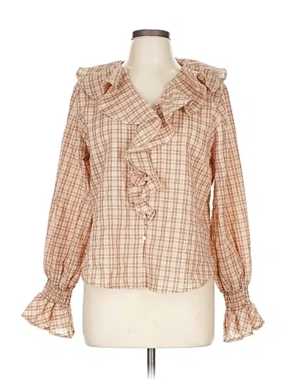 Pre-owned Tuckernuck Long Sleeve Blouse In Orange