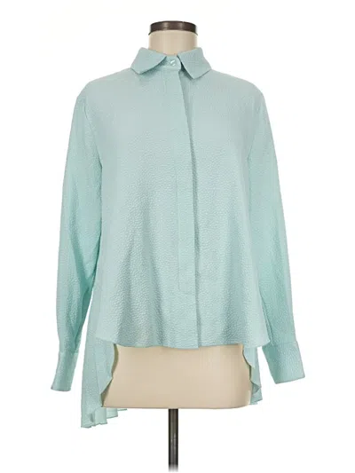 Pre-owned Tuckernuck Long Sleeve Blouse In Teal
