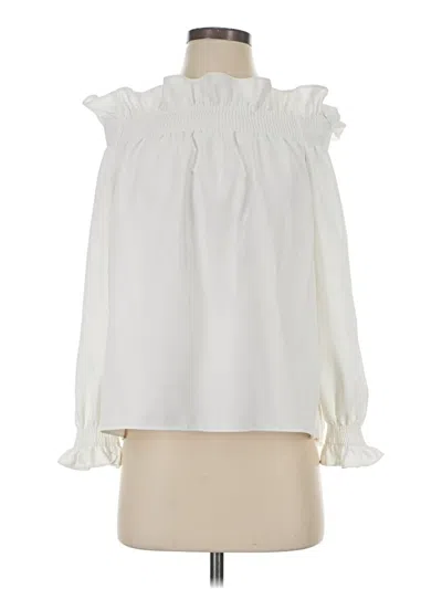 Pre-owned Tuckernuck Long Sleeve Blouse In White