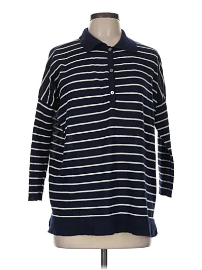 Pre-owned Tuckernuck Long Sleeve Polo Shirt In Blue