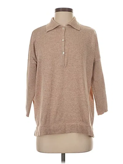 Pre-owned Tuckernuck Long Sleeve Polo Shirt In Brown