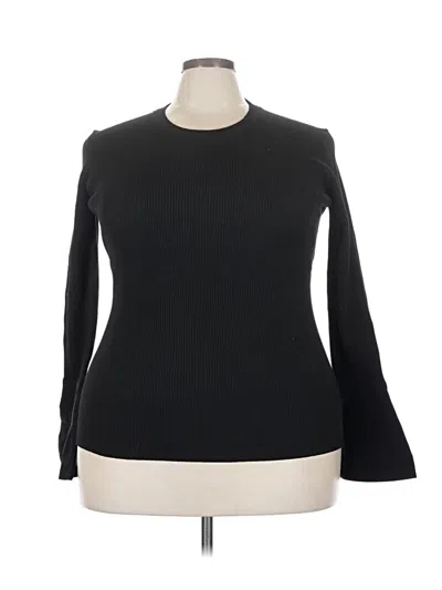 Pre-owned Tuckernuck Long Sleeve Top Black Boatneck Tops