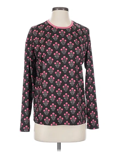 Pre-owned Tuckernuck Long Sleeve Top Black Crew Neck Tops