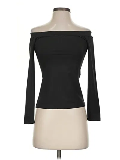 Pre-owned Tuckernuck Long Sleeve Top Black Off The Shoulder Neckline Tops