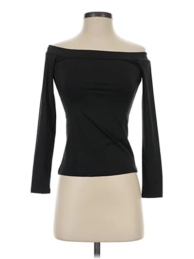 Pre-owned Tuckernuck Long Sleeve Top Black One Shoulder Neckline Tops