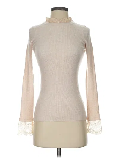 Pre-owned Tuckernuck Long Sleeve Top Tan Turtleneck Tops