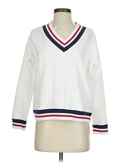 Pre-owned Tuckernuck Pullover Sweater In White