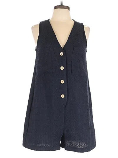 Pre-owned Tuckernuck Romper In Blue