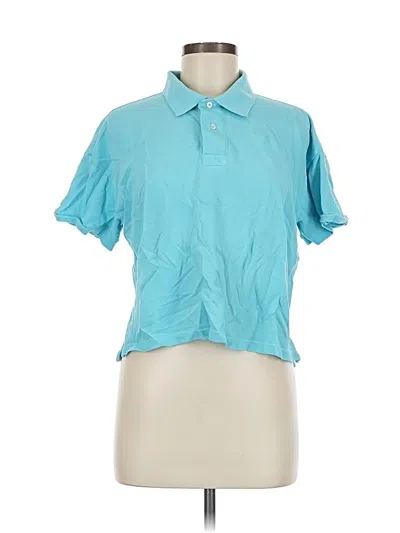 Pre-owned Tuckernuck Short Sleeve Blouse In Blue