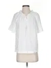 Tuckernuck Short Sleeve Blouse In White