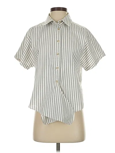 Pre-owned Tuckernuck Short Sleeve Button Down Shirt In White